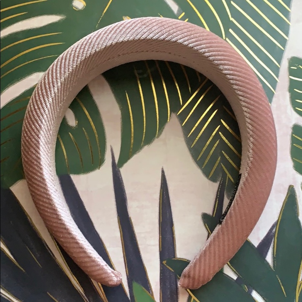 NEW Pink Padded Headband velvet courduroy